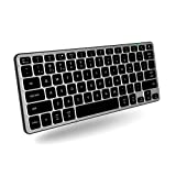 Macally Multi Device Backlit Mac Bluetooth Keyboard - Great for Saving Space - Rechargeable Small Wireless Keyboard for MacBook Pro/Air, iMac, Mac Pro/Mini - 78 Key Compact Keyboard (White LEDs)