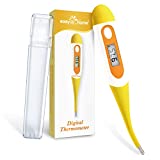 Digital Oral Thermometer for Fever Adults: Rectal, Underarm & Mouth, Accurate & Fast, Easy@Home Body Medical Temperature Thermometer for Baby Kids & Adult, EMT-021N-Yellow.
