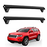 MOSTPLUS Roof Rack Cross Bar Luggage Rack Compatible for Jeep Grand Cherokee with Side Rails 2011 2012 2013 2014 2015 2016 2017 2018 2019 2020 2021 (Not fit SRT and Altitude Models) Anti-Theft Design