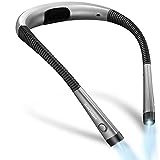 Glocusent LED Neck Reading Light, Book Light for Reading in Bed, 3 Colors, 6 Brightness Levels, Bendable Arms, Rechargeable, Long Lasting, Perfect for Reading, Knitting, Camping, Repairing