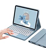 Keyboard Case for iPad Pro 11 2022/2021/2020-Touchpad Detachable Keyboard with Pencil Holder Folio Smart Cover with Keyboard for iPad Pro 11inch 4th/3rd/2nd Gen,Sky Blue