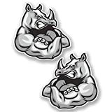 Angry Rhino Vinyl Sticker Decal Laptop Car Bumper Sticker Travel Luggage Car iPad Sign Fun 5'