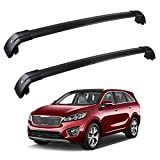 JDMON Compatible with Roof Rack Cross Bars KIA Sorento 2015 2016 2017 2018 with Side Rails Anti-theft Locks Desigh, Aluminum Luggage Rack Crossbar for Rooftop Cargo Bag Carrier Kayak Canoe Bike, Black