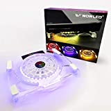 WFPOWER Cooling Fan for PS4, USB RGB LED Backlight, Multi-Color LED Light Cooler Stand, Gaming Mood Lights Pad, Compatible with Xbox, PS4 Pro, PS4 Slim, Consoles, Notebook, Laptop