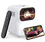 Mini Projector, WEWATCH WiFi Native 1080P Portable Projector, Outdoor Video Projector Built-in 3W Dual Speaker with HDMI for TV Stick, iOS, Android