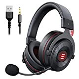 EKSA E900 USB Gaming Headset - PS4 Headset with Detachable Noise Cancelling Microphone, 7.1 Surround Sound, 50MM Driver - Gaming Headphones for PC, PS4/PS5, Xbox One, Switch, Computer, Laptop