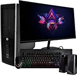 HP Elite Desktop PC Computer | Intel Quad-Core i5 | 8GB Ram | 1TB HDD | 24 Inch LCD Monitor (1080p HDMI), RGB Keyboard + Mouse | RGB Desk Speakers | WiFi + Bluetooth | Windows 10 (Renewed)…