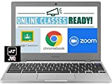 Newest Samsung Chromebook 4 11.6” Laptop Computer for Business Student, Intel Celeron N4020(Up to 2.8GHz), 4GB RAM, 32GB eMMC, Webcam, WiFi, Bluetooth, USB Type-C WiFi, Chrome OS, Silver+JVQ MP