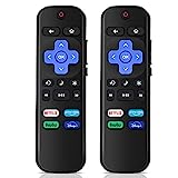 2 PCS Replaced Remote Control for Roku TV,Compatible for TCL Roku/Hisense Roku/Sharp Roku/Onn Roku/Insignia Roku ect,with Netflix Disney+/Hulu/Prime Video Buttons【Not for Roku Stick and Box】