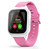 Cosmo JrTrack 2 Kid’s Smartwatch | 4G Phone Calling & Text Messaging | GPS Tracker Watch for Kids | Pre-Installed SIM Card & Flexible Cosmo Data Plans | Children’s Phone Alternative (Pink)