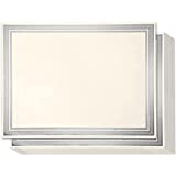 Ivory Award Certificate Paper with Silver Foil Border for Graduation Ceremony (8.5 x 11 in, 50 Pack)