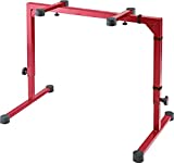 K&M - Konig & Meyer 18810.015.91 Table Style Keyboard Stand Omega - Sturdy Heavy Duty Adjustable Frame - Folds Flat Portable - Fits Piano and Electric Keyboards - For Adult and Youth Musicians - Red