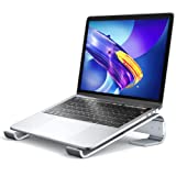 Laptop Stand for Desk, SOQOOL Computer Stand Riser for Desk,Ventilated Ergonomic Aluminum Notebook Stand Compatible with MacBook Air Pro Dell XPS HP 11 14 15.6 17.3 Inch Silver Work from Home