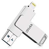 iOS MFi Certified iDiskk 256GB Flash Drive Photo Stick Mobile for iPhone (14/13/12/12 pro/12 pro max/11/11 Pro/XR/X) Memory Stick iPad External Photo Storage for MacBook/Laptops/ PC Photo Stick