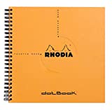 Rhodia Reverse Book & Dot Book - Dot Grid 80 sheets - 8 1/4 x 8 1/4 - Orange Cover