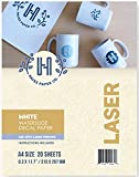 Hayes Paper Co, Waterslide Decal WHITE LASER (A4, 20 Sheets)
