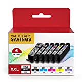PGI-280XXL/CLI-281XXL Ink Cartridges Compatible Replacement for Canon 280 281 Ink Cartridges Use to Canon Pixma TS8120 TS9120 TS8220 TS8320 TS8300 TS8322 TS9100 6 Value Pack