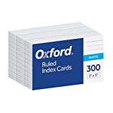 Oxford 3 X 5 Inches Ruled Index Card, 300 Count, White (10013)