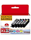 PGI250 CLI251 Compatible Replacement for Canon 250 251 XL Pinter Ink Cartridge - Compatible with Canon PIXMA MX922 MX920 IP8720 MG5520 MG6620 MG7520 IX6820 Printer (5-Pack)