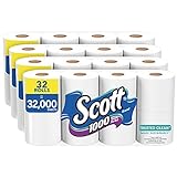 Scott Trusted Clean Toilet Paper, 32 Regular Rolls, Septic-Safe Toilet Tissue, 1-Ply Rolls