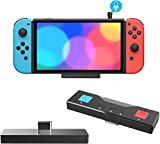 6amLifestyle Bluetooth 5.0 Audio Receivers Transmitter Adapter with USB C & A Connector for Nintendo Switch & Lite TV Dock PS4 Slim with Mic Dual APTX Low Latency for All Bluetooth Headphone Speaker