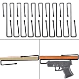 Adoreal 10 PCS Gun Rack, Pistol Rack for Gun Safe Shelf or Stack On Gun Cabinet, Gun Safe Accessory, Handgun Hanger Pistol Organizer for Display (Hand Made in USA)
