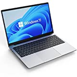 OTVOC Laptop 15.6 inch Windows 11, VocBook 15, Intel Celeron N5100, 16GB RAM, 512GB PCIE NvMe SSD, 4TB Expansion, 15.6' FHD IPS, 2.0MP, 2.4G+5G WiFi, Bluetooth 5.0, Type-C, HDMI, RJ45, HDD, Silver