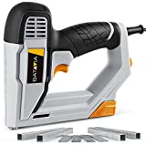 BATAVIA Brad Nailer, 2 in 1 Electric Nail Gun and Staple Gun for Home Upholstery Carpentry and Woodworking Projects, Including 200pcs 5/8'' 18 Gauge Brad Nails and 336pcs 3/8' T50 Staples, BTC0060