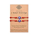 Tarsus 7 Knots Kabbalah Red String Bracelet Protection Evil Eye Bracelets for Women Men