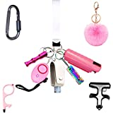 Self Defense Keychain for Women Girls， Portable Protection Key Chain Tools， Women Safety Keychain with Alarm