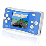 E-MODS GAMING Handheld Game Console Built-in 162 FC Video Games - Retro Kids Video Games with 2.5 Inch Screen Support AV/TV Output, Handheld Game Console for Age 3-12 (Blue)