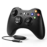 Wireless Controller Compatible with Xbox 360, Astarry 2.4GHZ Game Controller Gamepad Joystick Compatible with Xbox & Slim 360 PC Windows 7, 8, 10 (Black)
