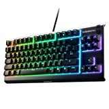 SteelSeries Apex 3 TKL RGB Gaming Keyboard – Tenkeyless Compact Form Factor - 8-Zone RGB Illumination – IP32 Water & Dust Resistant – Whisper Quiet Gaming Switch – Gaming Grade Anti-Ghosting