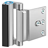 Home Security Door Lock Reinforcement - Upgraded Childproof Safety Door Locks Defender Easy Open with 3' Stop Withstand 800 lbs for Inward Swinging Door, Night Lock Deadbolt Guard Defend Your Home 1PC