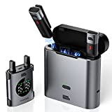 Pixel UHF Wireless Lavalier Microphone System with Charging Case Professional Lapel Mic with 1 Receiver and 2 Transmitters for Smartphone, DSLR Camera, PA Speaker, YouTube, Video Recording