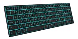 Backlit Bluetooth Keyboard for Windows & Mac OS, Multi-Device Rechargeable Wireless Keyboard, Ultra-Slim Ergonomic Keyboard, Compatible for Computer, Laptop, MacBook Air/Pro, iPad, iPhone