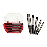 【The Best Deal】OriGlam 5PCS Screw Extractor Easy Out Set Drill Bits, Guide Broken Damaged Bolt Remover Tools Kit Set 3-9mm