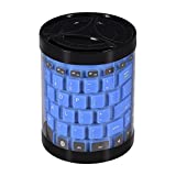 Mini Wireless Bluetooth Keyboard, Portable Waterproof Rollup Keyboard Foldable Silicone Keyboard USB Wired Standard Keyboard for PC Notebook Laptop