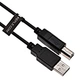 10ft USB B Cable for DJ Midi Controllers, Keyboards, Samplers, Effect Pads, Syntesizers Numark, Pioneer, Native Instruments, Traktor, Denon, Akai to Dell HP