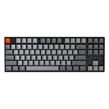 Keychron K8 Hot-swappable Wireless Bluetooth/Wired USB Mechanical Keyboard with Gateron G Pro Brown Switch/White LED Backlight/N-Key Rollover, Tenkeyless 87-Key Computer Keyboard for Mac Windows
