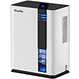 NineSky Dehumidifier for Home, 88 OZ Water Tank, Dehumidifier for Bathroom, Bedroom with Auto Shut Off, 5 Colors LED Light