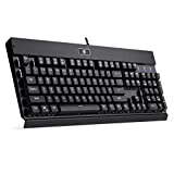 Eagletec KG010 Wired Mechanical Keyboard Brown Switches Equivalent Ergonomic for Office PC Home or Business (Black Keyboard Not Backlit)