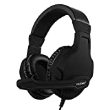 NUBWO U3 3.5mm Gaming Headset for PC, PS4, PS5, Laptop, Xbox One, Mac, iPad, Nintendo Switch Games, Computer Game Gamer Over Ear Flexible Microphone Volume Control with Mic - Black