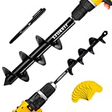 Auger Drill Bits for Planting - Garden Spiral Bit set bedding plants, bulbs, digging umbrella and Ice holes Save your back time with our post digger 3×12” + 1.5×9” by Jardilex, 3”×12” and 1.5”×9”