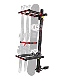 Tyger Auto TG-RK1B707B Folding Hitch-Mounted Ski/Snowboard Rack Fits 2' or 1.25' Receiver Carries 6 Pair Skis or 4 Snowboards | Key Lock | Security Strap | Vertical Adjustable | Tilt Access