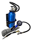 10 lb Co2 Carbon Dioxide Cylinder, High Flow 250 PSI Co2 Regulator, Protective Handle, Vehicle Cylinder Mount Bracket, 300PSI Tire Inflator and Hose, Digital Inflating Off Road Tire System