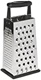4 Sided 10' Box Cheese Grater (PREMIUM STRENGTH STAINLESS STEEL) - Soft Ergonomic Handle with Non-Slip Bottom - Perfect for Grading Cheeses, Fruits, Vegetables, Chocolates, More!
