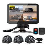 VSYSTO H7 4CH Truck Dash Camera 360 DVR Dash Cam Security Camera System Vehicle Backup Cameras 1080P Front Rear Side View 7.0'' Monitor w/GPS IR Night Vision for RV Semi Truck Trailer Tractor 