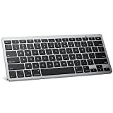 Bluetooth Keyboard for Mac, OMOTON Compact Wireless Keyboard Compatible with MacBook Pro/Air, iMac, iMac Pro, Mac Mini, Mac Pro Laptop and PC, Grey