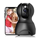 Pet Camera with Phone APP, 1080P Indoor Camera with 2-Way Talk, Night Vision Dog Camera, Sound/Motion Detect Alarm, Pan/Tilt/Zoom Pet Cam,SD/Cloud Storage Indoor Home Camera for Home Security Cam